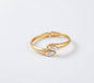 Surogya Anti-Tarnish Gold Bypass Bangle Bracelet with Faux Pearls - Hinged Cuff