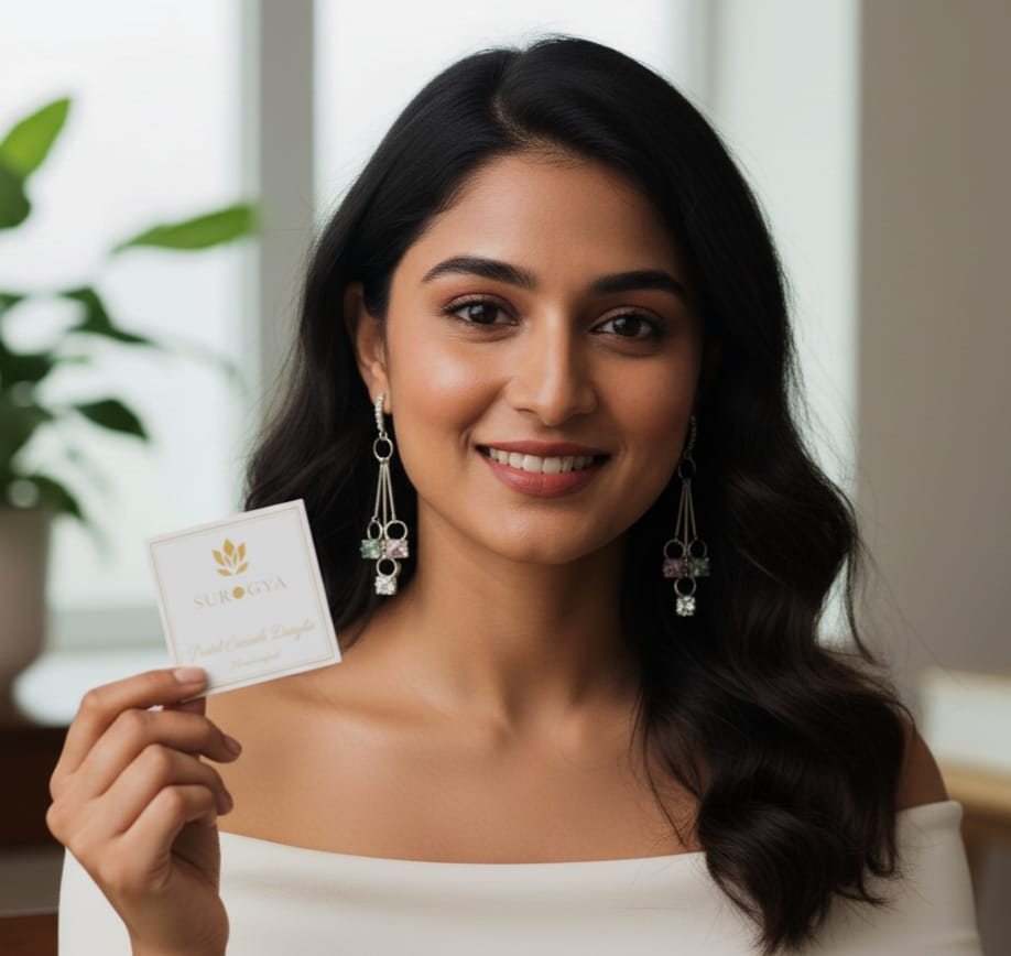 Elegant Pastel Cascade Dangles in Sterling Silver with Zircon Accents