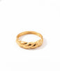 Surogya Anti-Tarnish Gold-Plated Twisted Ring | Chunky Rope Band for Women | Stacking Jewelry