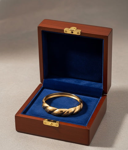 Surogya Anti-Tarnish Gold-Plated Twisted Ring | Chunky Rope Band for Women | Stacking Jewelry