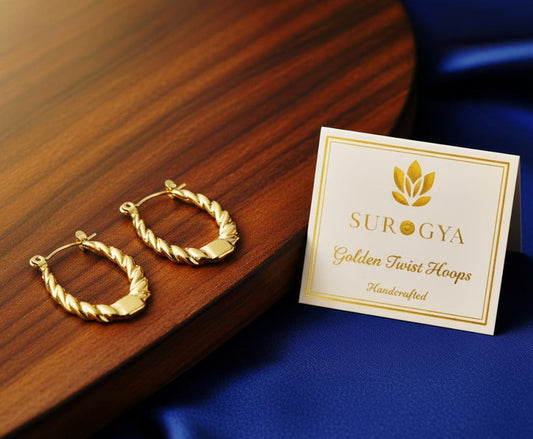 Elegant Golden Twist Hoops – Handcrafted Everyday Earrings