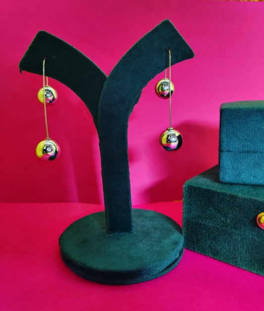 Surogya Dual Ball Stylish Unique Design Earrings