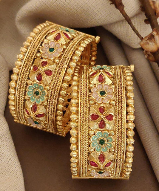 Surogya Antique Designer Wedding Bangles for Women