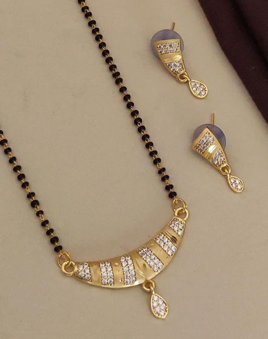 Surogya Traditional Gold Finish Mangalsutra for Women