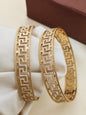 Surogya Traditional Gold Finish Bangles with Intricate Design