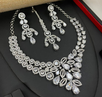 Surogya Wedding & Party Wear Necklace with Earrings