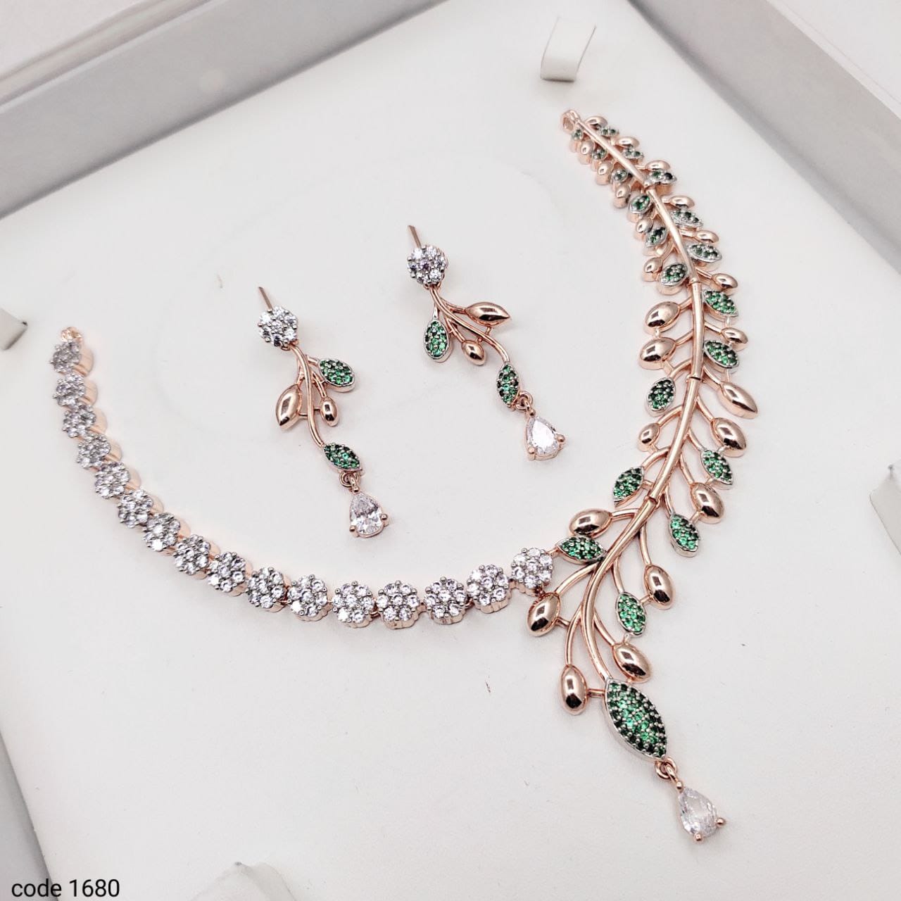 Surogya Everyday Wear Stylish Necklace with Earrings