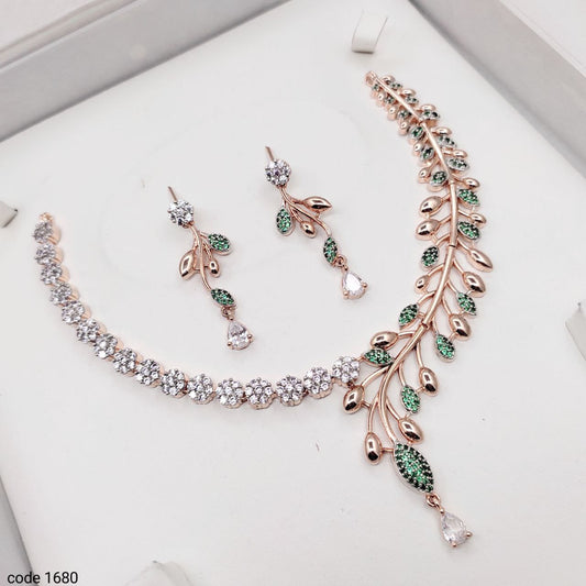Surogya Everyday Wear Stylish Necklace with Earrings