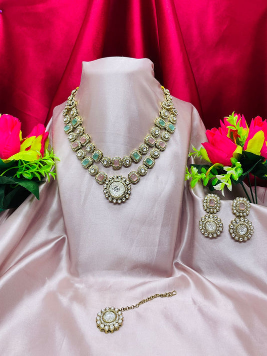 Surogya Elegant Heavy Look Necklace & Earrings Combo