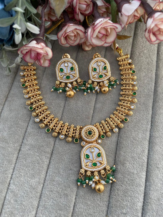 Surogya Designer Party Wear Necklace with Earrings