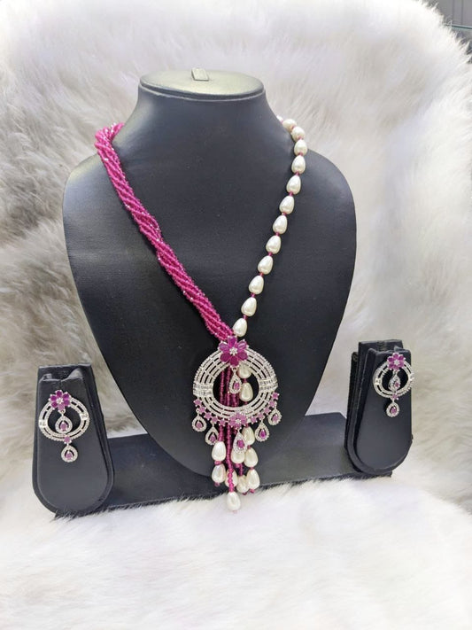 Surogya Timeless Designer Necklace with Earrings