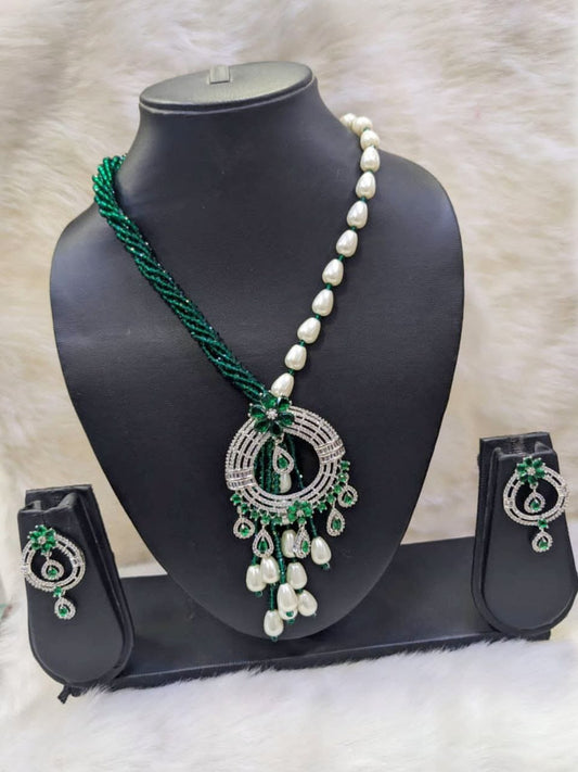 Surogya Timeless Designer Necklace with Earrings