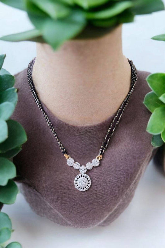 Surogya Elegant Lightweight Black Beads Mangalsutra