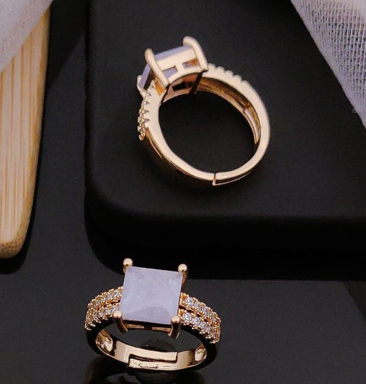 Lightweight Daily Wear Gold Finish Ring