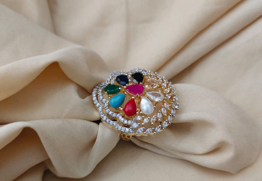 Trendy Stone Studded Designer Ring