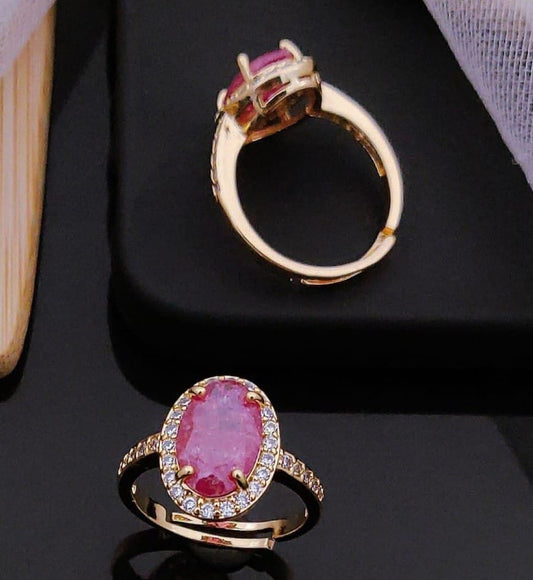 Stylish Adjustable Stone Ring for Girls