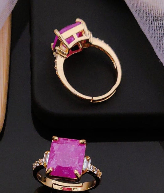 Lightweight Adjustable Gemstone Ring